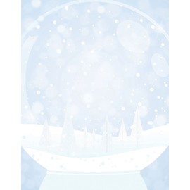 Great Papers! Snow Globe Letterhead, 80 Count, 11" x 8.5" (2015046)