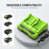 Greenworks 24V 4A Dual Slot Charger - CAG817