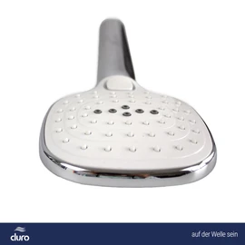 DURO LIMON Water Saving Shower Head - Massage Shower Head with Strong Jet - Adjustable Shower Head Shower with 3 Jet Types, Large, Without Hose, Chrome