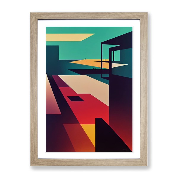 Futuristic City Architecture No.3 Framed Print for Living Room Bedroom