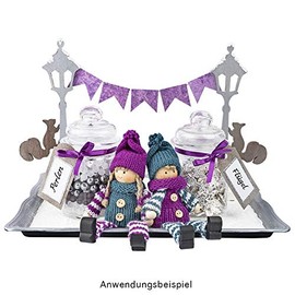 Ideen mit Herz Cute Winter Dolls Christmas Decoration Felt and Knitted Winter Children (Amelie 2, 2)