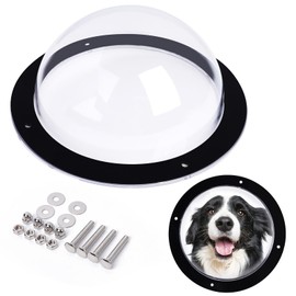 LZWUNYXE Dog Fence Window 12.4 Inch Clear Pet Peek Window for Fence to View Outside Bubble Acrylic Dome Window Pet Supply for Dog/Cat/Horse