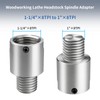 DEEFIINE Woodworking Lathe Headstock Spindle Adapter Convert 1-1/4''X8TPI to 1''X8TPI