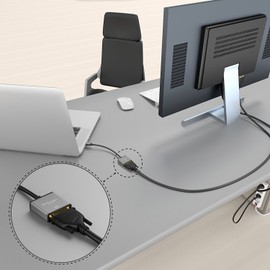 KabelDirekt – Mini DisplayPort (Mini DP) auf DVI Adapter – 0,15m (maximale Auflösung 4K/30Hz, 24k vergoldete Kontakte, für PC, iMAC, MacBook Pro, MacBook Air, Space Grey) – PRO Series