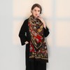 Xinmurffy 100% Wool Travel Scarf Long Pashmina Shawls and Wraps