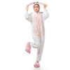Ultra Soft Plush Pink Easter Bunny Costume Cosplay Sleepsuit M