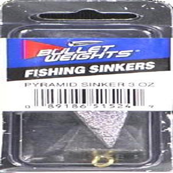 Bullet Weights Pyramid Sinkers Size 3 oz. 3 pc