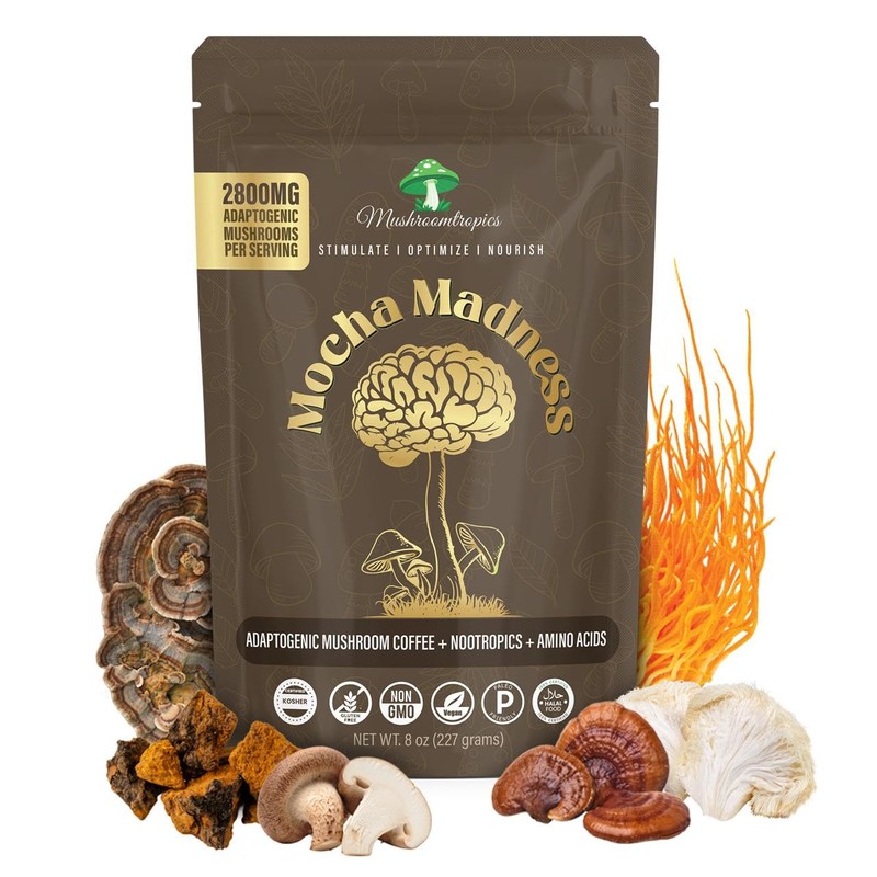Mushroomtropics Mocha Madness Organic El café de hongos de Everyday