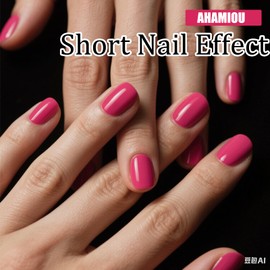 AHAMIOU 10ML Gel Nail Polish Pure Sheer High Gloss Soak Off Gel Polish UV/LED Cure Easy Apply Non-Toxic Nail Art Manicure Salon DIY at Home for Women,Hot Pink