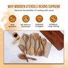 Woodalo Acacia Wooden Kitchen Utensil Set - 7 Pieces –