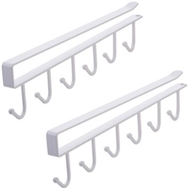 2 Pcs Hat Racks for Baseball Caps, Stainless Steel Organizer for Closet, Boxes for Baseball Cap, Holder Storager, Hat Holder Storage Organizer, Closet Cap Hanger - White