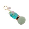 2pcs Loose Powder Brush with Keychain Transparent Handle Synthetic Shed
