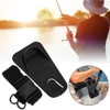 Black Professional Lightweight Adjustable Fishing Rod Holder Waist Belt Strap