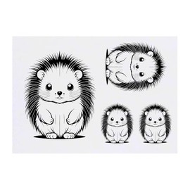 Azeeda 4 x 'Riesenstachelschwein' Temporäre Tattoos - Wasserfest, Hautfreundlich & Ungiftig · Transfers in Verschiedenen Größen (TO00078514)