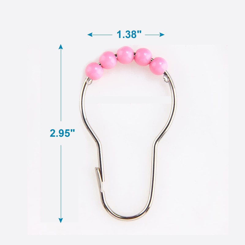 Amazer Rustproof Stainless Steel Shower Curtain Hooks Rings Set of