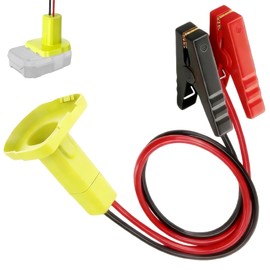 2FT Portable Jumper Starter Cable Adapter Compatible with Ryobi 18V Battery, 12AWG Automotive Booster Power Cord for Car and Light Vehicle Jump Starting