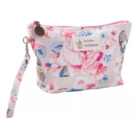 Fudeam Cosmetiquera Bolsa De Almacenamiento Impermeable Rosas