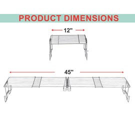 WEBROIL 66045 Warming Rack for Weber Genesis II 400 Series, Genesis GS4 II SE/S/E-410, II S/E-435 Series Gas Grills, Stainless Steel Grill Rack for Weber Genesis 2 Grill Parts Replacement, 32.7''