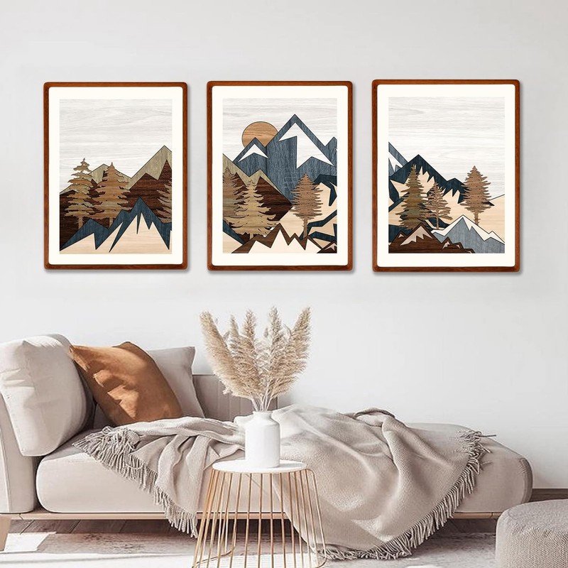 Zibrelte Natural Wood 12x18 Frame, Real Walnut Wood 12x18 Poster