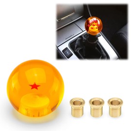 EZAUTO WRAP Orange 1 Star Universal Dragon Shifter Knob Ball 54mm Z with Adapters Will Fit Most Cars