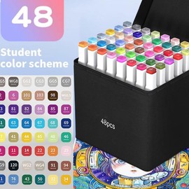 120Colors Double LineOutline Art Pen Marker Pen DiyGraffiti Qutline Marker PenHighlighter. ArtSupplies for Coloring, Drawing,Blending and Sketching:_60Colors