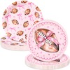 24Pcs Pink Bow Football Paper Plates, Touchdowns or Tutus, 7In
