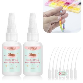 Jewelry Glue for Elastic String Bracelet String Elastic - 70g Clear Bracelet Glue Bead Glue for Bracelet Knots, Ideal for Bead Jewelry Making Supplies, Crafters and Designers