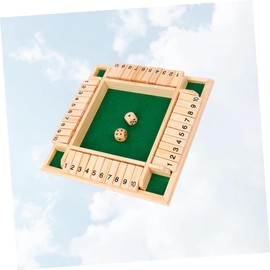 KICHOUSE 1 Set Wooden Drinking Game Props for Parties Ktv and Bars Interactive Digital Flop Game with Non Slip Base and Dice Accessories for All Ages Green