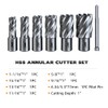 XINCHENG PRECISION Annular Cutter HSS Set 6 pcs 3/4 Inch