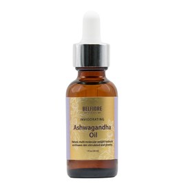 Belfiore Herbal Ashwagandha 100% Pure Natural Organic Oil, Immune Support, Healthy Skin, Collagen Boosting Anti Wrinkle, Vegan non-GMO, 1 ounce