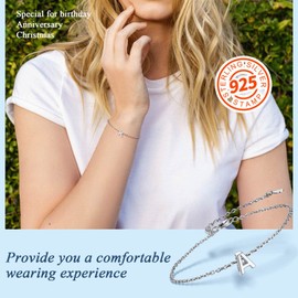 ChainsPro Silver Bracelet Gifts for Women Letter M Bracelet Initial Bracelet Sterling Silver Jewellery