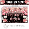 FHGG Happy Retirement Backdrop Banner Party Decorations Black Rose Background