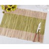 Saro Lifestyle Shimmering Banded Table Placemats (Set of 4), Green,