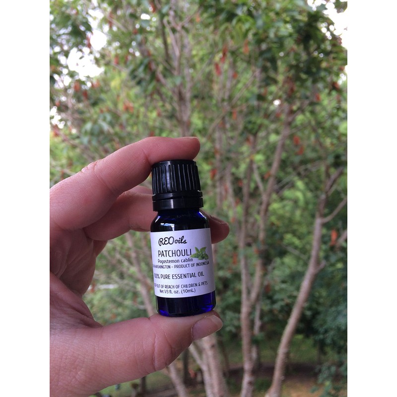 REOoils Patchouli Essential Oil from India, Pogostemon Cablin, 10 mL