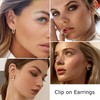 Morfetto 12Pair Clip on Hoop Earrings for Womens Gold Clip