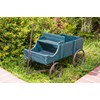 Shine Company Decorative Large Buckboard Wagon Garden Planter - Green