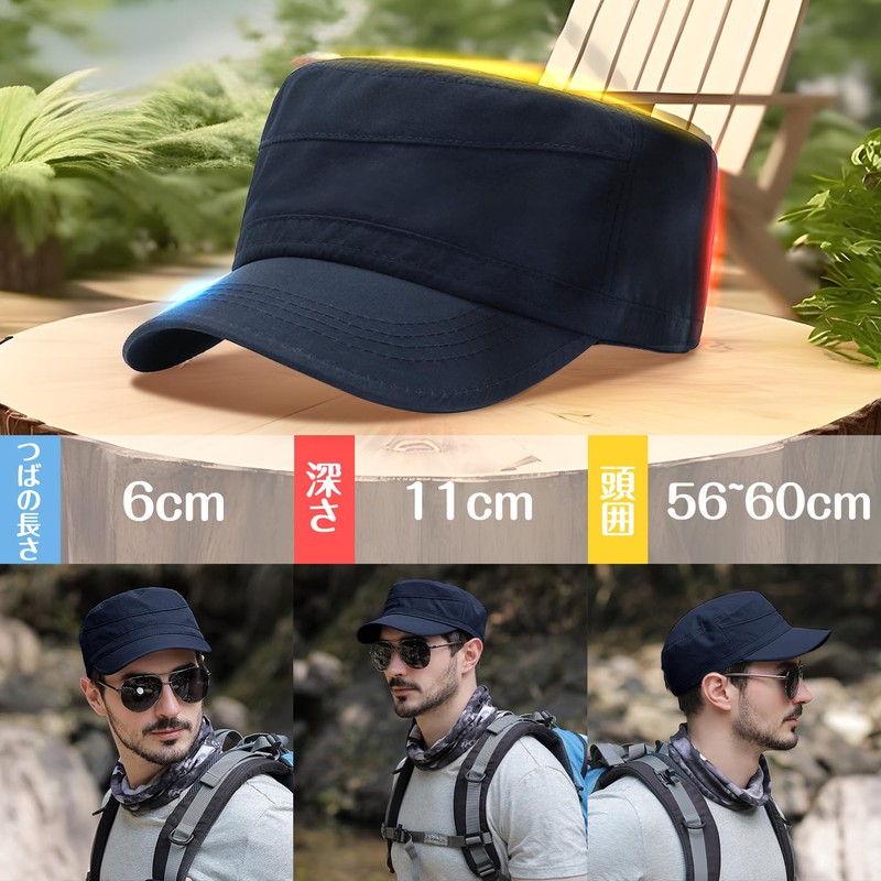 Dunluluoyin Men's Work Cap, Cap, Casual, UV Protection, Lightweight, Breathable,
