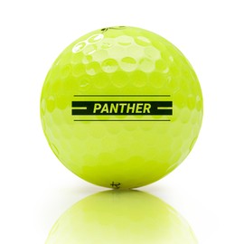 Trust Panther Golf Balls - Urethane Cover, Soft Hitting Feel, Straight Flight, Good Stop Control, BIG MAX Core for Long Flights, Optimal Combination of Width & Spin Control, 12 Balls, Yellow