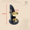 TRINTURA Incense Burner Height Adjustable Black Gold Includes 20g Boswelia
