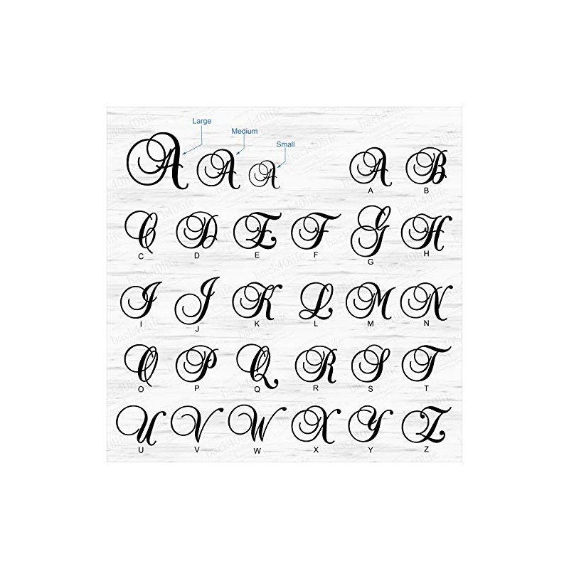 Back40Life - Precision Cut Wood Script Monogram Letter - L