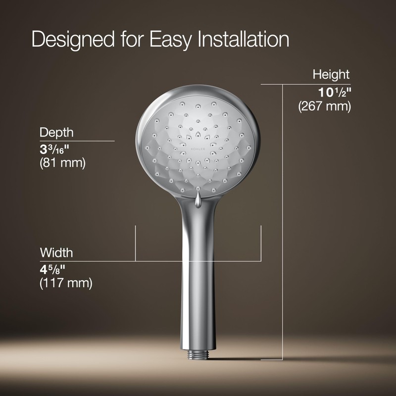 Kohler 72421-G-CP Awaken® B110 Three-function handshower, 1.75 gpm, Polished Chrome