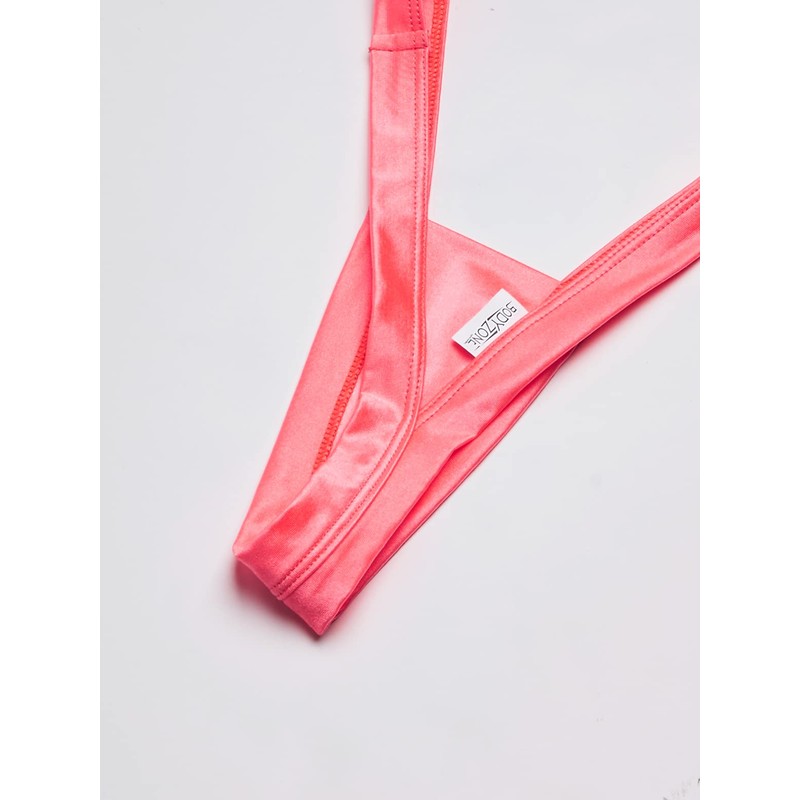 BodyZone Women's Heart Back Thong, Coral, One Size