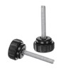 sourcing map 6pcs Knurled Clamping Knobs M6 x 40mm Metric