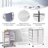 LUARANE Rolling Cart with 15 Drawers, Craft Storage Cart with
