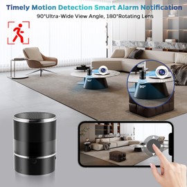 Security Camera with Bluetooth Speaker, 1080P Wireless WiFi Camera for Home/ Office/ Baby/ Pet, Indoor Camera with Motion Detection, Night Vision, APP, Local & Cloud Storage (Included 128G SD Card)