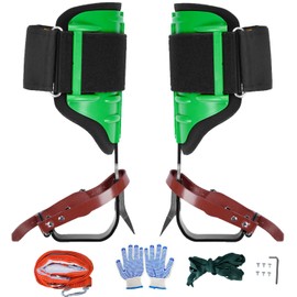 Ksdolip Adjustable Tree Climbing Spikes, Steel Climbing Spurs for Climbers, Hunting & Fruit Picking – Heavy-Duty Arborist Equipment, Durable Tree Climbing Gear with Secure Straps