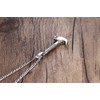 HUANIAN Men`s Necklace Thor Hammer Stainless Steel Necklace for Men