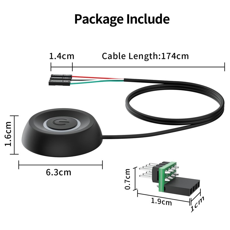 PC Power Button Desktop Switch: Computer Power Button PC External