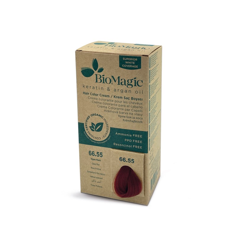 BioMagic Keratin & Argan Oil Hair Color Cream, 77.07 Natural