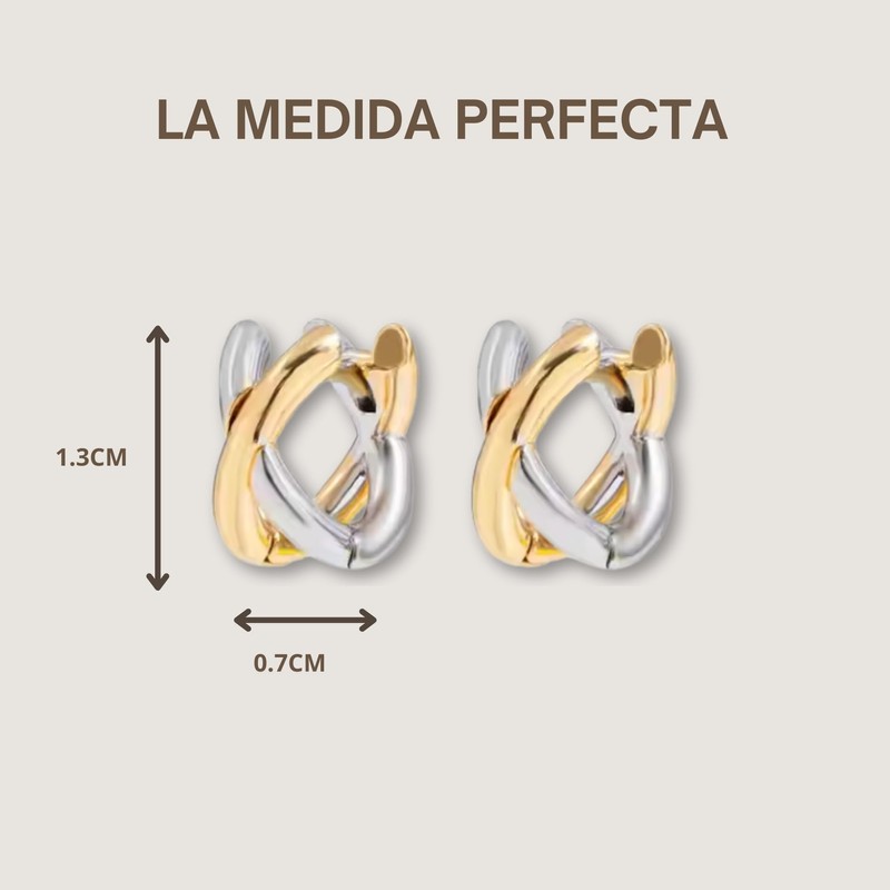 Aretes Mujer – Aretes Dorados Acero Inoxidable Chapados en Oro
